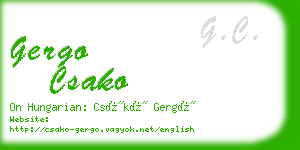 gergo csako business card